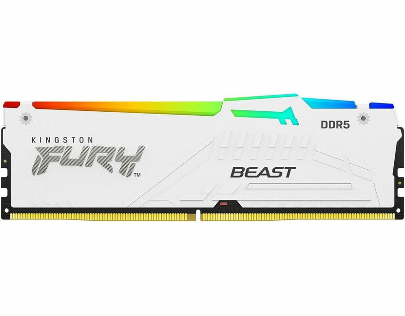 Kingston 32GB 2x16GB DDR5 6000MTs CL30 FURY Beast White RGB EXPO