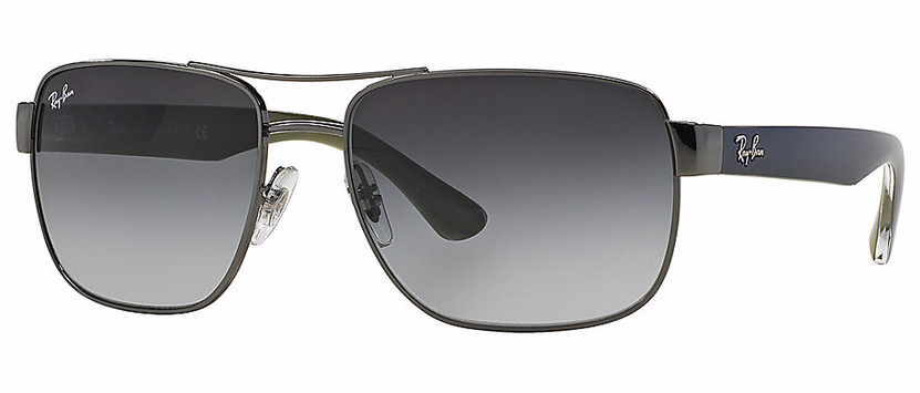 Ray-Ban RB3530 Highstreet Gunmetal Sunglasses, Grey Gradient Lenses, 58mm
