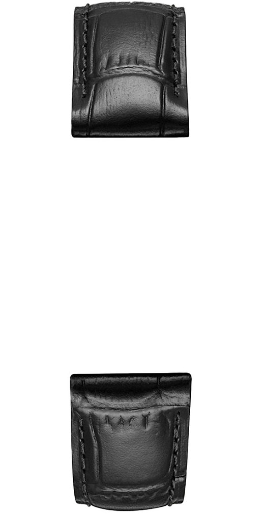 Michele 18mm Black Embossed Alligator Strap