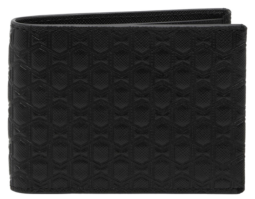 TUMI Nassau Double Billfold in Black Textured Monogram