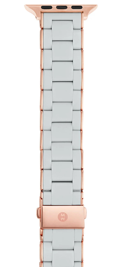 Michele Bracelet Band for Apple Watch 384041mm and 42444549mm in Fog and Pink-Tone Silicone Wrapped
