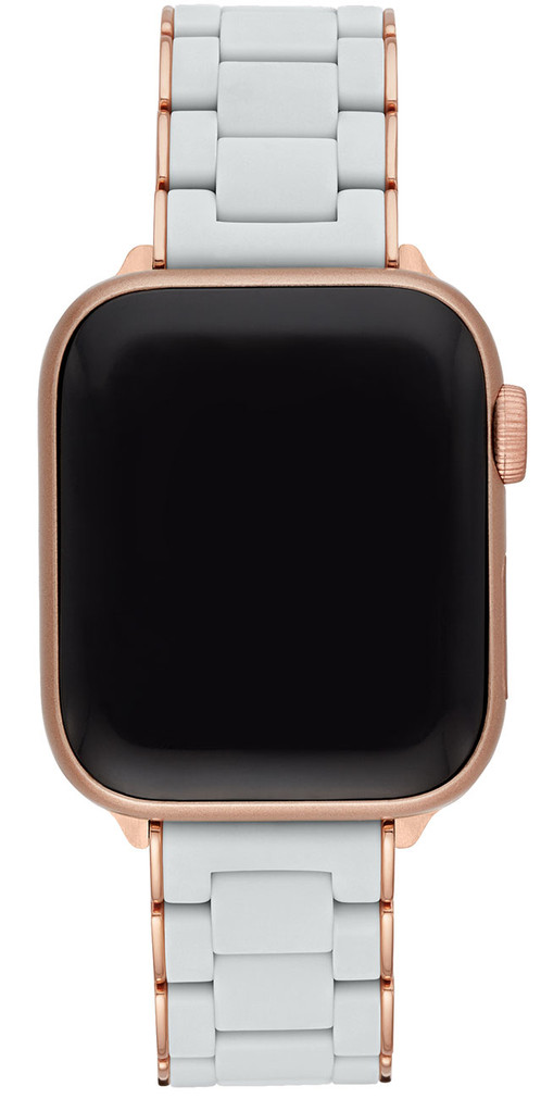 Michele Bracelet Band for Apple Watch 384041mm and 42444549mm in Fog and Pink-Tone Silicone Wrapped