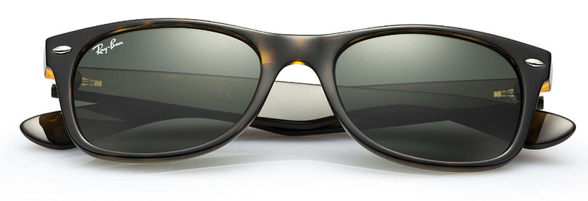 Ray-Ban RB2132 New Wayfarer Classic Tortoise Sunglasses, 52mm