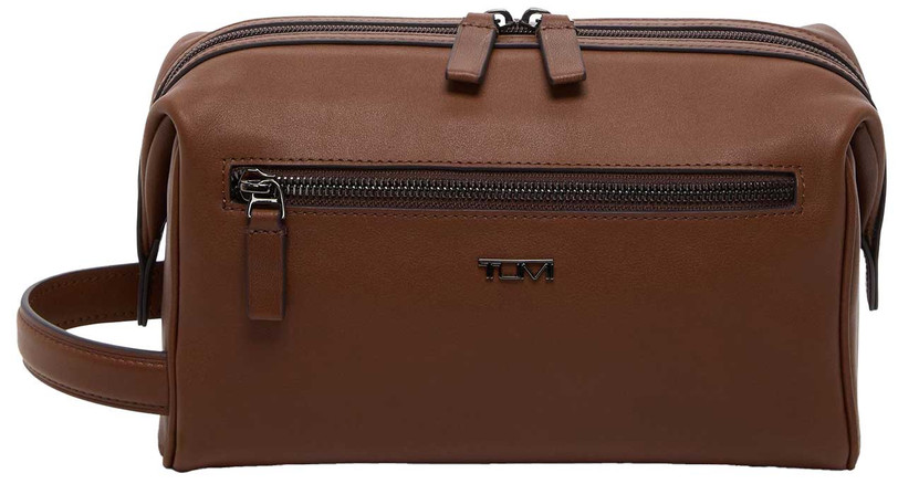 TUMI Travel Accessory Framed Travel Kit in Cognac