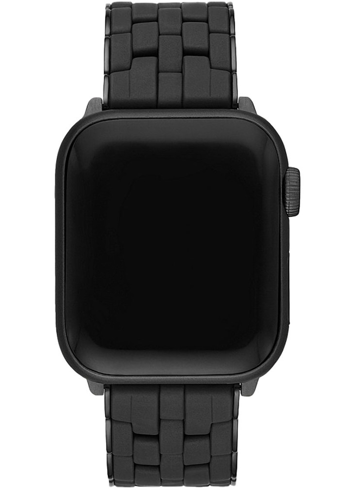 Michele 384041mm  424445mm Black Silicone-Wrapped Apple Watch Bracelet Band