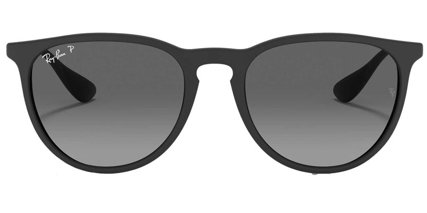 Ray-Ban Erika Sunglasses 54mm in Matte Rubber Black with Grey Gradient Lenses