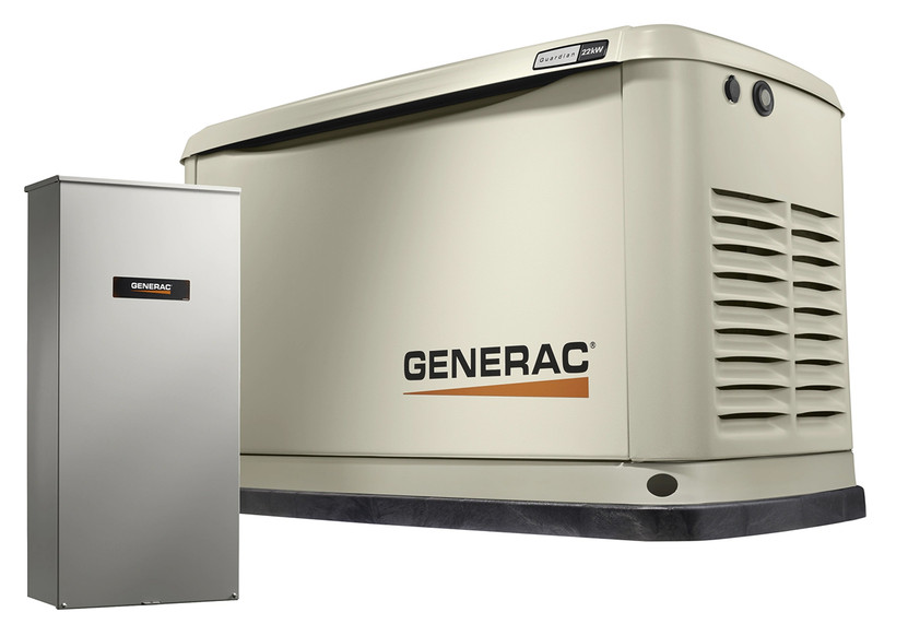 Generac Guardian Series 22KW Home Backup Generator With 200 Amp Whole House Switch
