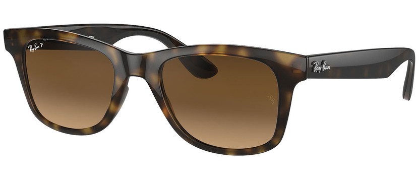 Ray-Ban Polarized Sunglasses 50mm with Light Havana Frame and Brown Gradient Lenses