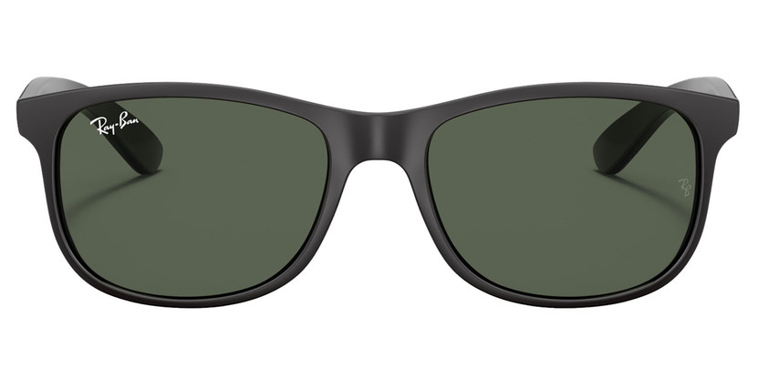 Ray-Ban Andy Sunglasses 55mm in Matte Black with Green Lenses