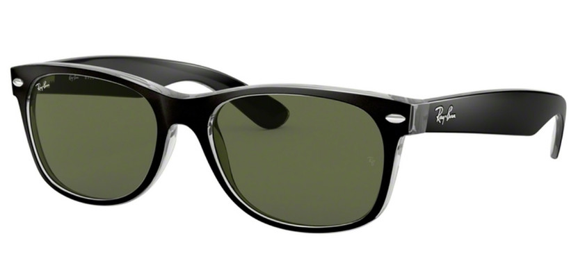 Ray-Ban Wayfarer Top Black On Transparent Unisex Sunglasses