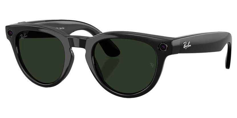 Ray-Ban Meta Headliner Sunglasses Gen 2 50mm in Black with Clear Graphite Green Transitions Lenses