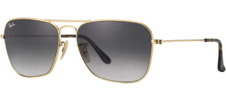 Ray-Ban Caravan Gradient Sunglasses, Gold Arista Frame, 58mm