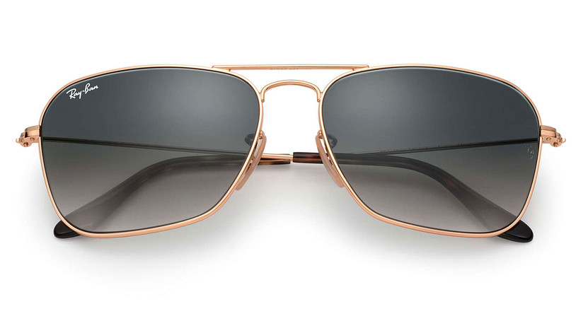 Ray-Ban Caravan Gradient Sunglasses, Gold Arista Frame, 58mm