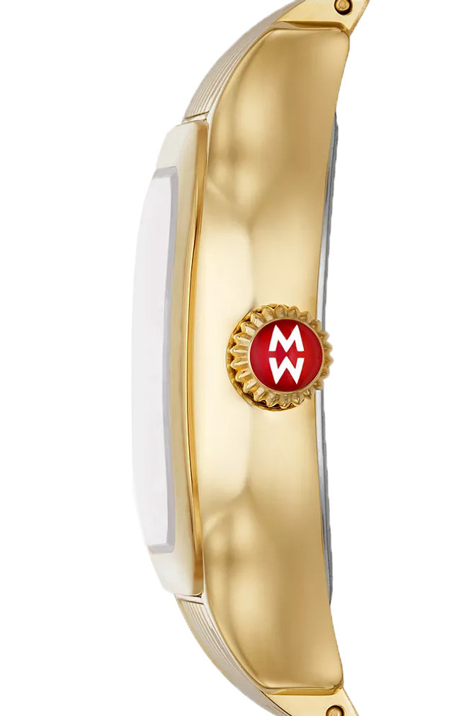 Michele Meggie Watch in 29mm 18K Gold-Plated with Diamonds