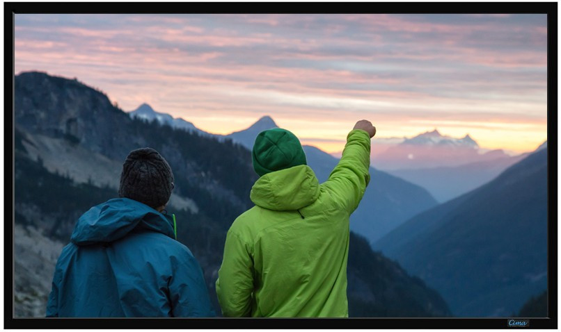 Stewart Filmscreen Cima Tiburon 123 Gray Fixed Frame Screen