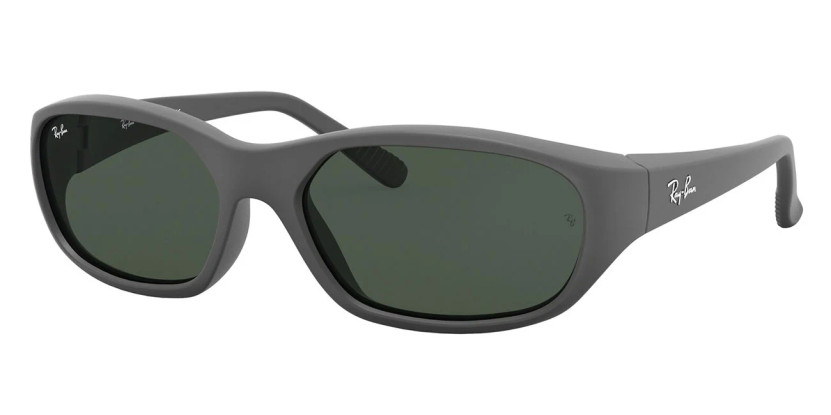 Ray-Ban Daddy-O Sunglasses 59mm in Rubber Black with Green Lenses