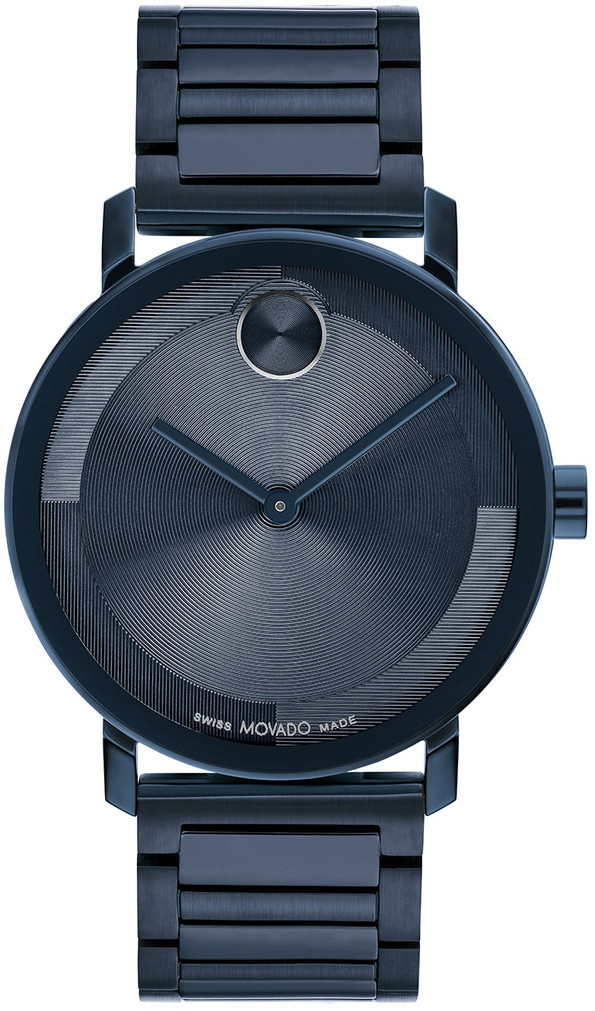 Movado BOLD Evolution 2.0 40mm Watch with Blue Dial and Ion-Plated SS Bracelet
