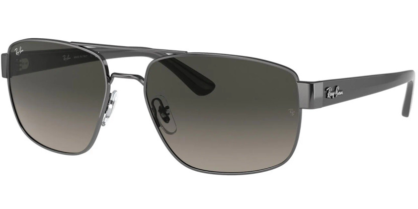 Ray-Ban RB3663 Sunglasses 60mm in Gunmetal with Grey Gradient Lenses
