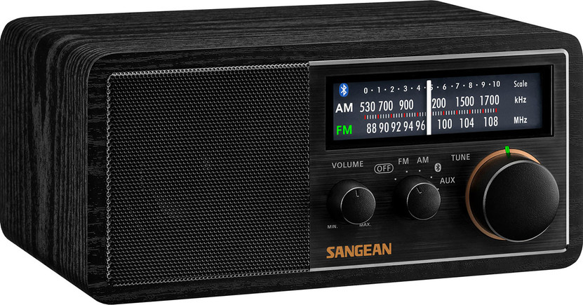 Sangean Black AMFM Bluetooth Radio