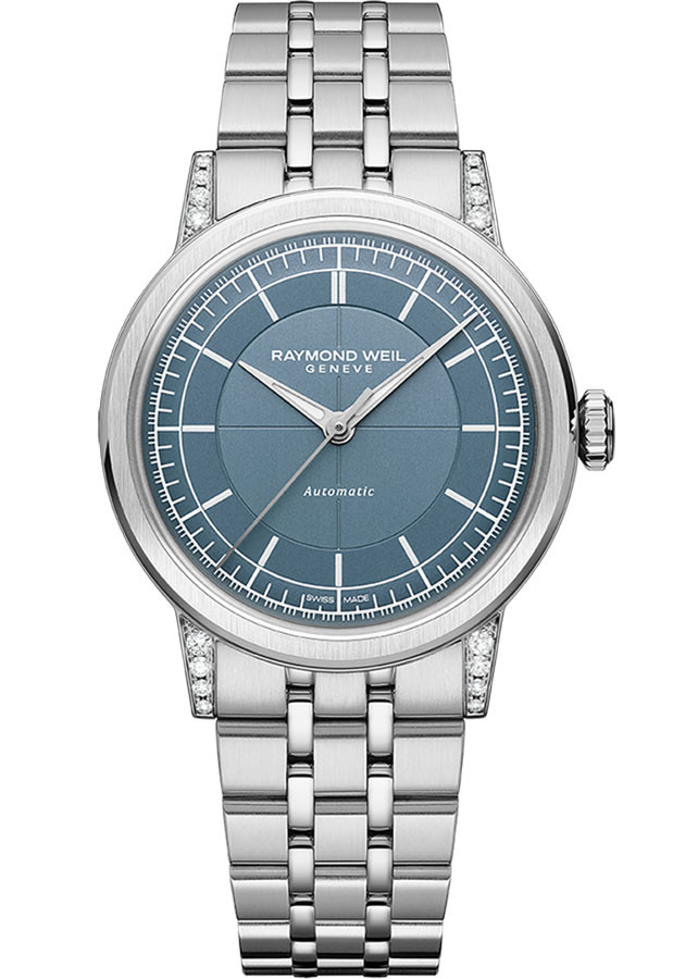 Raymond Weil Millesime Watch 35mm with Denim Blue Sector Dial