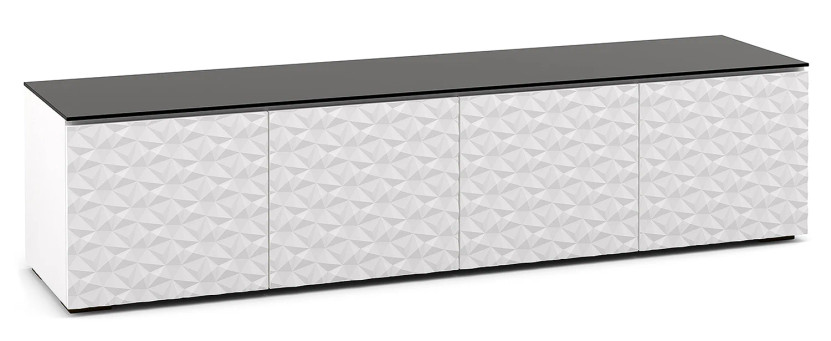 Salamander Designs Chameleon Milan 247 White with Black Top AV Cabinet