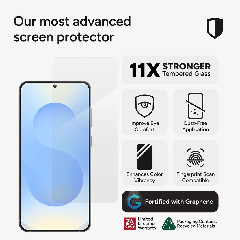 Zagg Glass XTR4 Screen Protector for Samsung Galaxy S25 Plus
