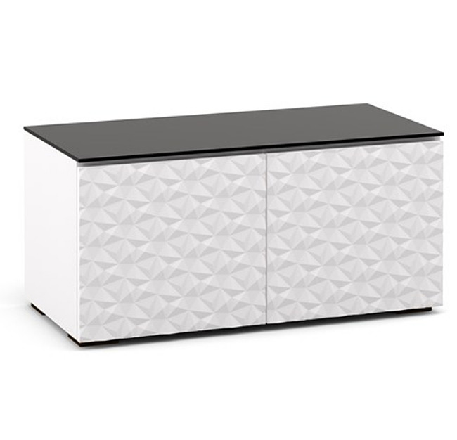 Salamander Chameleon Collection Milan 221 White With Black Top AV Cabinet