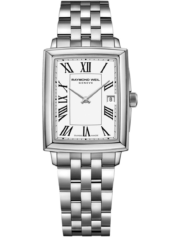 Raymond Weil Toccata Quartz White Dial Stainless Steel Bracelet Watch, 22.6mm x 28.1mm