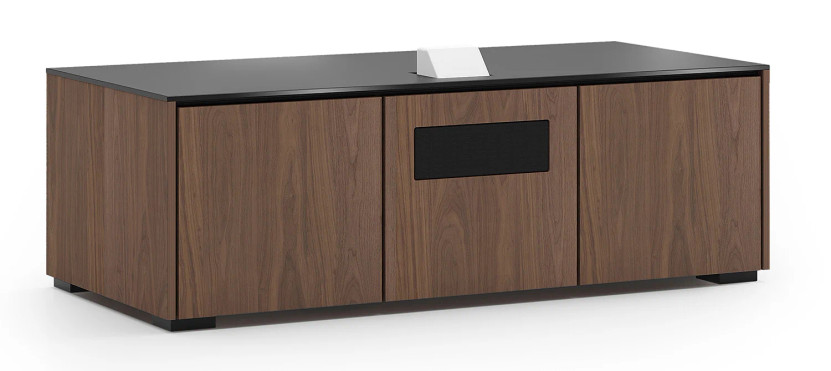 Salamander Designs Chameleon Collection Siena 237S EPS Medium Walnut w Black Solid Surface Top Projector Integrated Cabinet