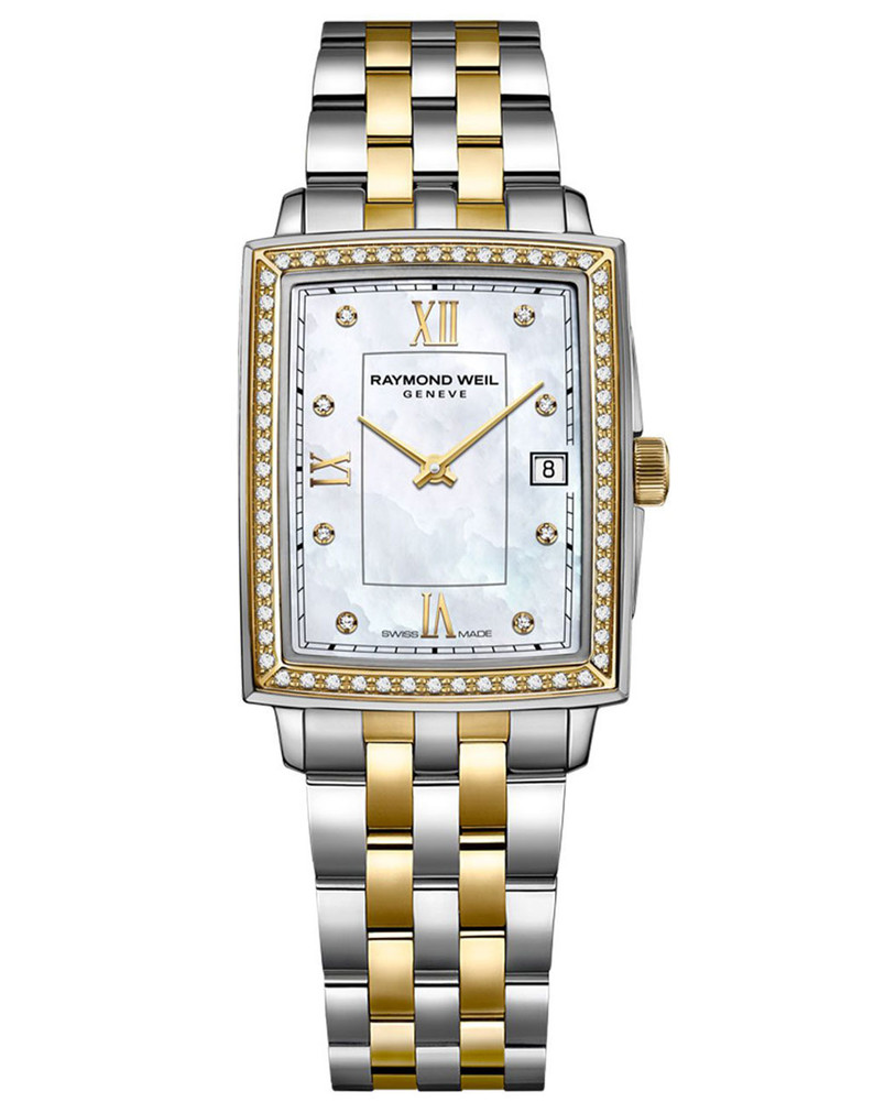 Raymond Weil Toccata Quartz Diamond MOP Dial Two-Tone Bracelet Watch, 22.6mm x 28.1mm