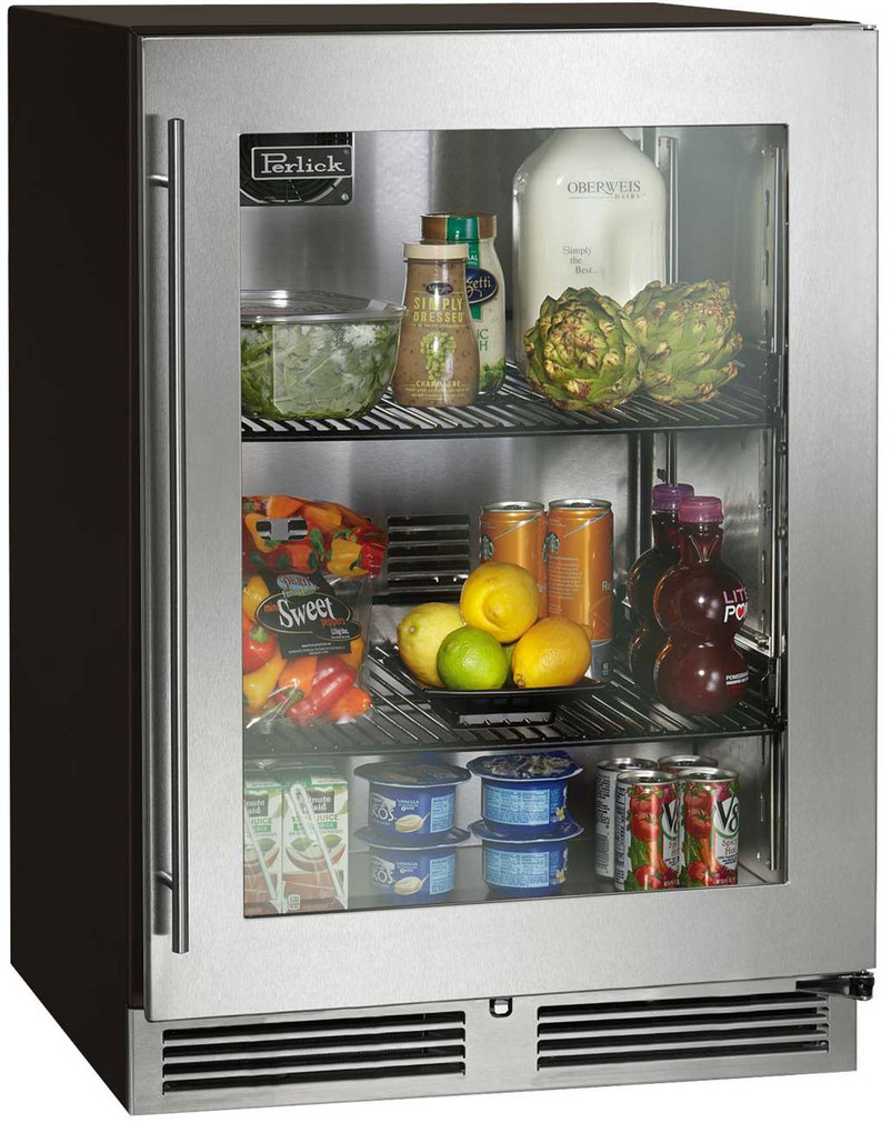 Perlick ADA Compliant 24 Stainless Frame Left-Hinge Indoor Refrigerator
