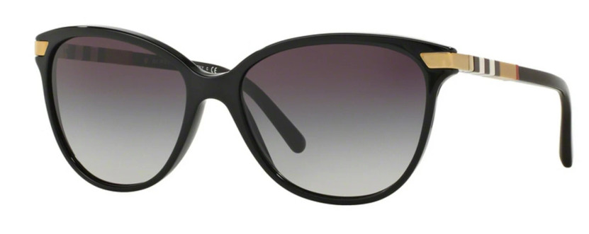 Burberry Cat Eye Sunglasses, Black Frames, 57mm
