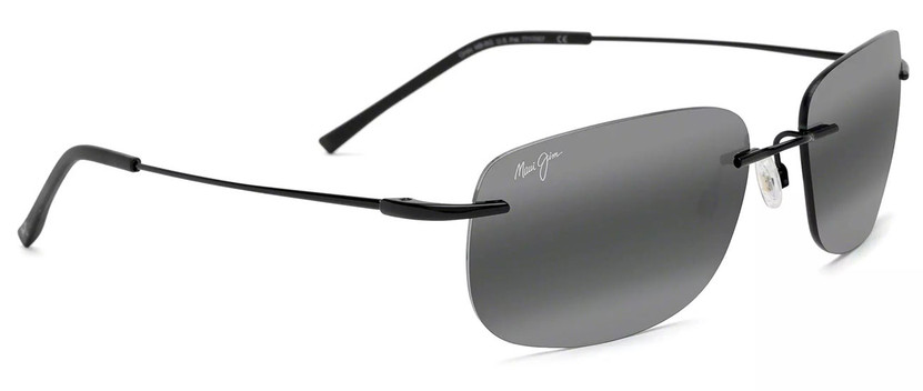 Maui Jim Ohai Gloss Black Polarized Sunglasses, Neutral Grey Lenses, 60mm