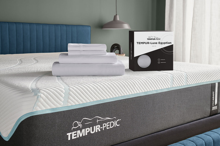Tempur-Pedic TEMPUR-Luxe Egyptian Cotton Cool Gray Split King Sheet Set