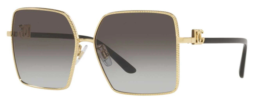 Dolce  Gabbana Sunglasses Gros Grain 60mm with Light Grey Gradient Lenses