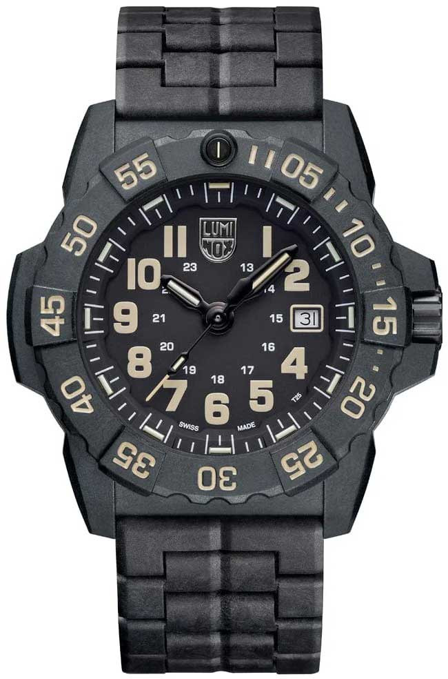 Luminox Navy SEAL 3500 Military Dive Watch 45mm with Black Dial (1)