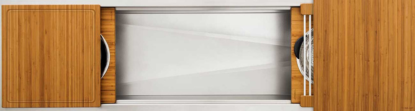 The Galley 72-Inch Natural Golden Bamboo Ideal Workstation 6S