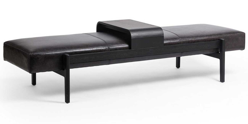 Four Hands Fawkes Bench in Sonoma Black
