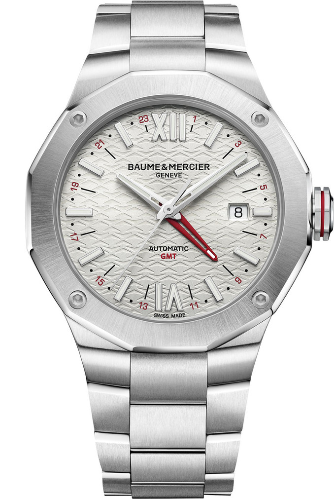 Baume  Mercier Riviera Silver Dial Stainless Steel Watch, 42mm