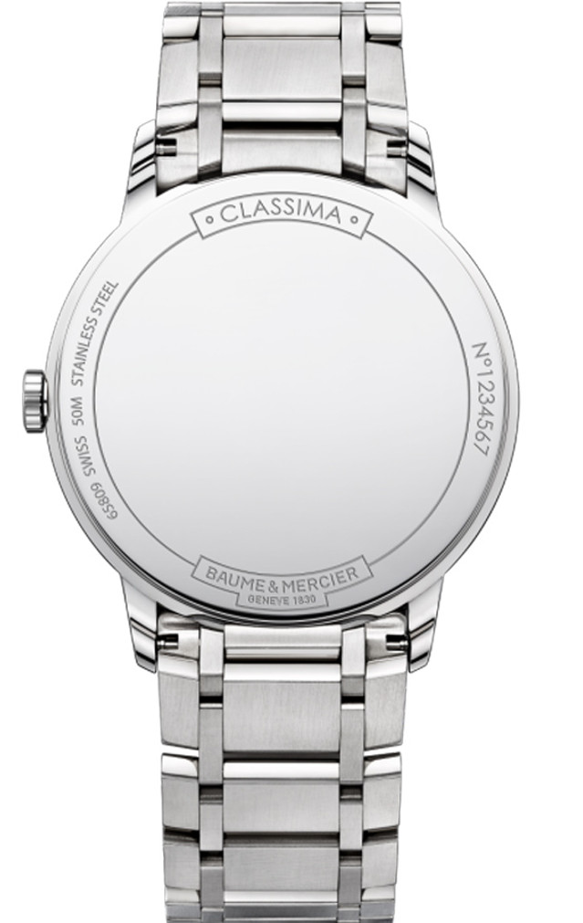 Baume  Mercier Classima Quartz Blue Dial Stainless Steel Bracelet Watch, 40mm