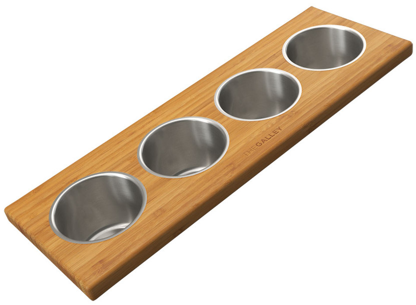 The Galley Natural Golden Bamboo Upper Tier Garnish Board