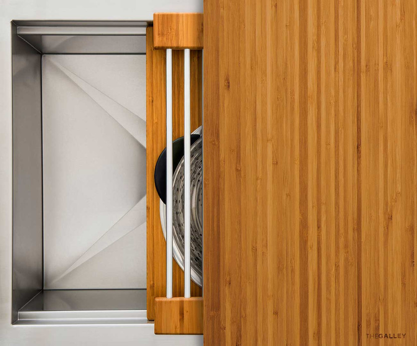 The Galley 24-Inch Natural Golden Bamboo Ideal Workstation 2C