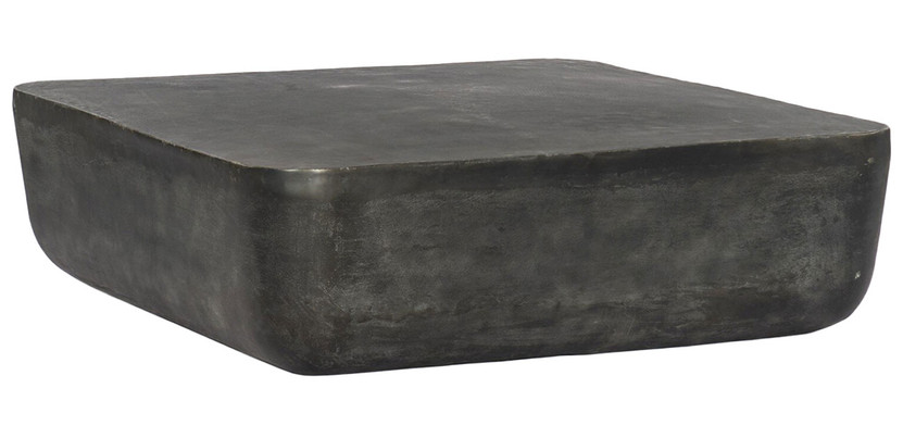 Four Hands Basil Square Outdoor Coffee Table, 48 X 48 in Aged Grey