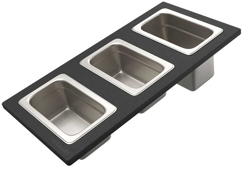 The Galley Graphite Upper Tier Condiment Serving Board
