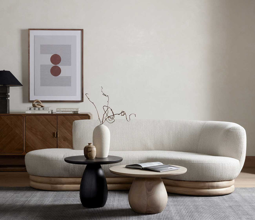 Four Hands Merla Wood Bunching Table in Light Natural Ash Veneer