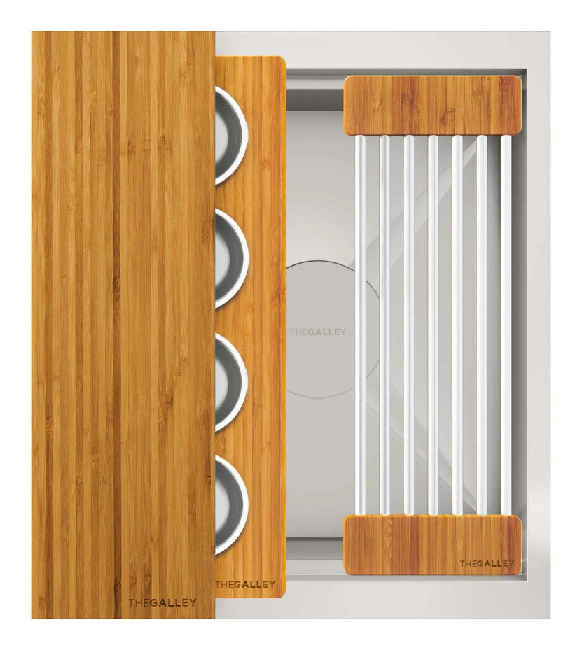 The Galley Natural Golden Bamboo Ideal BarStation 18