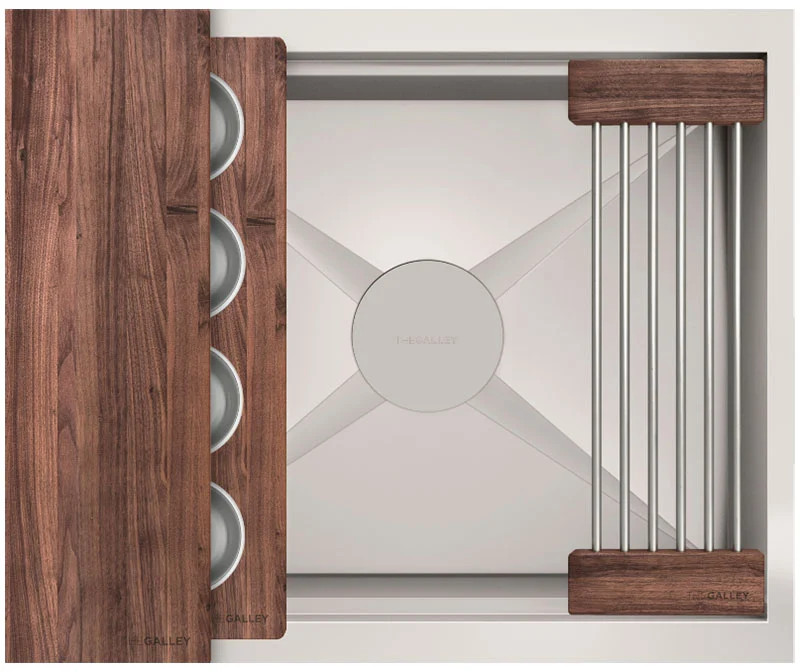 The Galley Ideal BarStation 2 in American Black Walnut