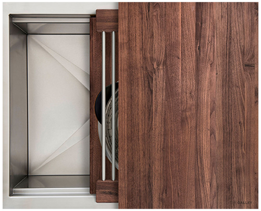 The Galley 24-Inch Ideal Workstation 2C in American Black Walnut