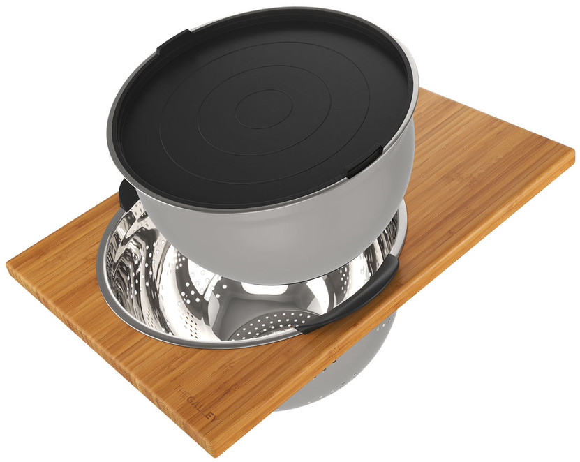 The Galley Lower Tier Bowl  Colander in Natural Golden Bamboo