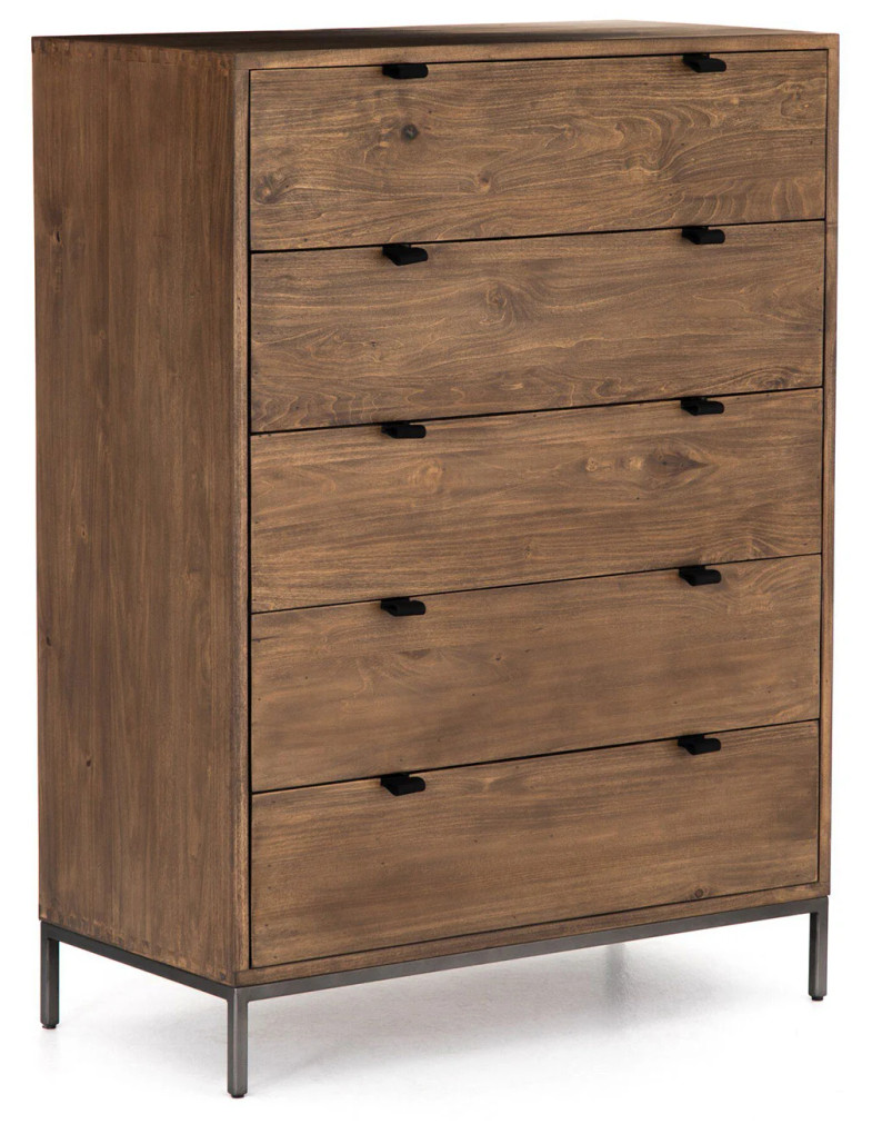 Four Hands Trey Dresser with 5 Drawers in Auburn Poplar
